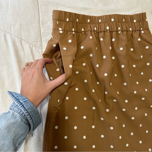 Polka dot midi skirt with pockets - Picture 2 of 3